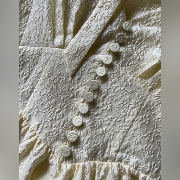 Self Portrait YELLOW JACQUARD MIDI DRESS - Picture 6 of 6